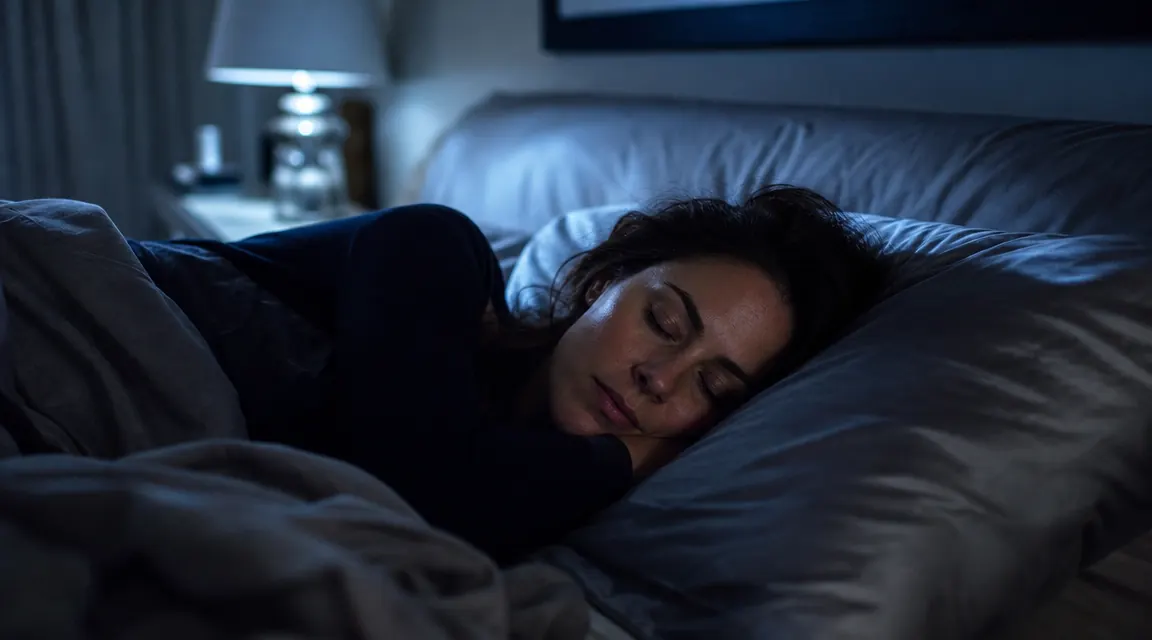 QUTOOL cooling pillow on a neatly made bed at night with cool blue ambient light